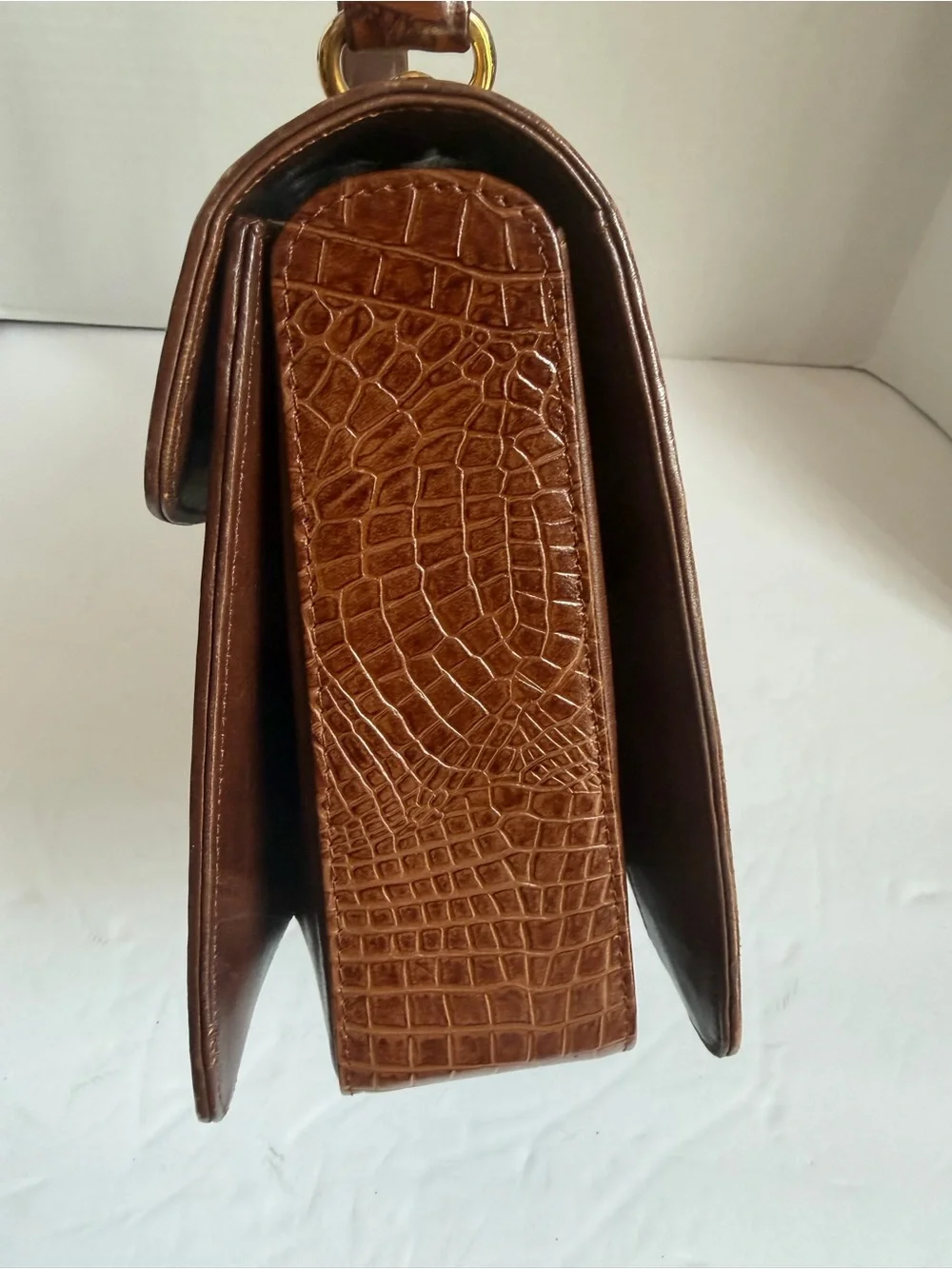 Andrea Carrano Crocodile Top-Handle Bag